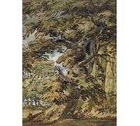 Artery8 Girtin Wooded Landscape Painting Unframed Wall Art Print Poster Home Decor Premium