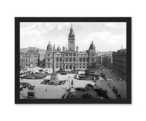 Artery8 Glasgow George Square Scotland Vintage Historic Artwork Framed A3 Wall Art Print