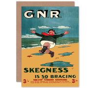 Artery8 GNR Rail Skegness Vintage Advert Greetings Card Artery8 Multicolor