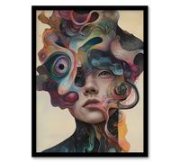 Artery8 God Is A Woman Abstract Fantasy Concept Art Framed Art Print | Size: A4 Artery8 Multicolor A4