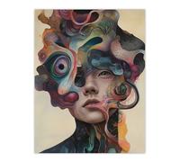 Artery8 God Is A Woman Abstract Fantasy Concept Art Wall Art Print | Size: W12" x H16" Artery8 Multicolor W12" x H16"
