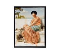 Artery8 Godward Reverie Days Of Sappho Framed Canvas Wall Art Print | Size: W18" x H24" Artery8 Multicolor W18" x H24"