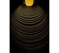 Artery8 Gold Effect Yellow Black Abstract Curves Unframed Art Print Poster Wall Decor 12x16 inch