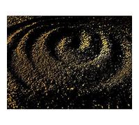 Artery8 Gold Effect Yellow Black Dirt Spiral Abstract Unframed Wall Art Print Poster Home Decor Premium