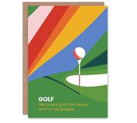 Artery8 Golf Old People Joke Sport Colourful Design Funny For Him Man Birthday Card