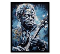 Artery8 Gospel Blues Melancholy Chicago Soul Musician Artwork Framed Wall Art Print 18X24 Inch