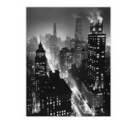 Gotham City Black White Cityscape Concept Art Wall Art Print Artery8 Black W24 inch x H32 inch