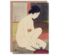 Artery8 Goyo Hashiguchi Japanese Art Card Woman After Bath Portrait