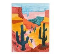 Artery8 Grand Canyon Saguaro Cactus Arizona Landscape Living Room Large Wall Art Poster Print Thick Paper 18X24 Inch