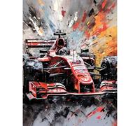 Artery8 Grand Prix Paint Splat Red Race Car Bold Extra Large XL Wall Art Poster Print