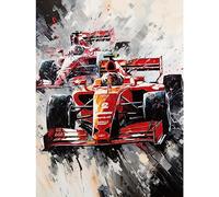 Artery8 Grand Prix Track Circuit Cars Racing Paint Splat Unframed Wall Art Print Poster Home Decor Premium