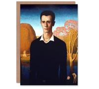 Artery8 Grant Wood Art Card Arnold Comes of Age Portrait Painting