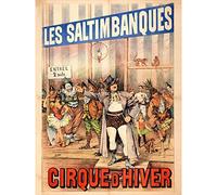 Artery8 Gray 1892 Advert Winter Circus Acrobats Premium Wall Art Canvas Print 18X24 Inch