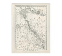 Artery8 Great Barrier Reef Area Chart Map Kent Wall Art Poster Print in White | Size: W18" x H24" Artery8 White W18" x H24"