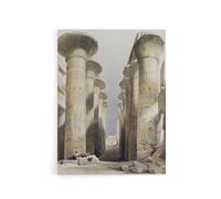 Artery8 Great Hall at Karnak Temple D. Roberts Vintage Canvas Wall Art | Size: W18" x H24" Artery8 Multicolor W18" x H24"