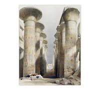 Artery8 Great Hall at Karnak Temple D. Roberts Vintage Wall Art Print Poster | Size: W12" x H16" Artery8 Multicolor W12" x H16"