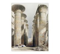 Artery8 Great Hall at Karnak Temple Large Wall Art Poster Print 18X24 Artwork By D. Roberts : Ancient Temple Interior Print Perfect For Office Or Hallway Reflecting Egyptian Architecture And Grandeur
