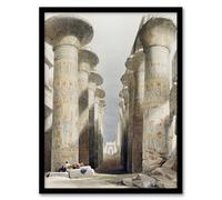 Artery8 Great Hall at Karnak Temple Wall Art Print Framed 12X16 Artwork By D. Roberts : Ancient Temple Interior Print Perfect For Office Or Hallway Reflecting Egyptian Architecture And Grandeur