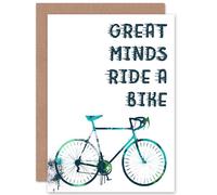 Artery8 Great Minds Ride A Bike Greetings Card in White Artery8 White
