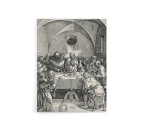 Artery8 Great Passion The Last Supper Albrecht Durer Canvas Wall Art Print in Grey | Size: W12" x H16" Artery8 Grey W12" x H16"