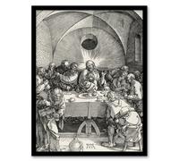 Artery8 Great Passion The Last Supper Albrecht Durer Framed Wall Art Print 12X16"