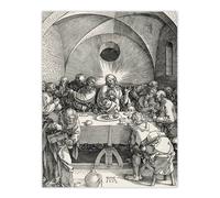 Artery8 Great Passion The Last Supper Albrecht Durer Wall Art Poster Print in Grey | Size: W12" x H16" Artery8 Grey W12" x H16"