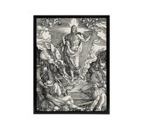 Artery8 Great Passion The Resurrection Durer Framed Canvas Wall Art Print in Grey | Size: W12" x H16" Artery8 Grey W12" x H16"