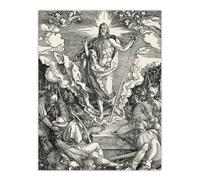 Artery8 Great Passion The Resurrection Durer Wall Art Poster Print in Grey | Size: W24" x H32" Artery8 Grey W24" x H32"