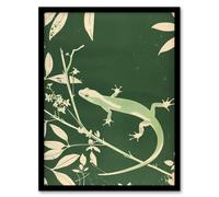 Artery8 Green Eastern Newt Nature Animal Lover Framed Art Print | Size: W12" x H16" Artery8 Green W12" x H16"