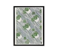 Artery8 Green Geometric Pattern Framed Canvas Wall Art Print Overbeck in Grey | Size: W24" x H32" Artery8 Grey W24" x H32"