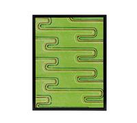 Artery8 Green Red Line Textile Pattern Framed Canvas Wall Art Print Furuya Korin | Size: W12" x H16" Artery8 Green W12" x H16"