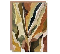 Artery8 Greeting Card Abstract Earth Tone Artwork Geology Rock Muddy Blank For Him Or Her Art Birthday Card