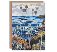 Artery8 Greeting Card Abstract Scottish Coastal Artwork Coral Sealife Blank For Him Or Her Art Birthday Card