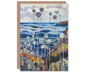 Artery8 Greeting Card Abstract Scottish Coastal Artwork Coral Sealife Blank For Him Or Her Art Birthday Card