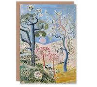 Artery8 Greeting Card Abstract Trippy Pastel Trees Landscape Boho Blank For Him Or Her Art Birthday Card