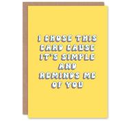 Artery8 Greeting Card Chose Simple Card Reminds Me Of You Funny Cheeky For Her Sister Birthday Card