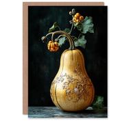 Artery8 Greeting Card Elegant Butternut Squash Filigree Vine Detail For Her Woman Birthday Card