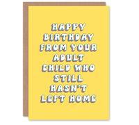 Artery8 Greeting Card From Adult Child Living Home Funny Humour For Mum Mummy Mom Birthday Card