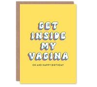 Artery8 Greeting Card Get Inside My V*gina Funny Adult Joke Lesbian For Her Wife Woman Girlfriend Birthday Card