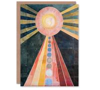 Artery8 Greeting Card Hilma Af Klint Inspired Abstract Pink Geometric Blank For Him Or Her Art Birthday Card