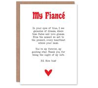 Artery8 Greeting Card Love Poem Blue Eyes Fiancé Romantic Poetry Fun For Him Man Valentine's Day Card