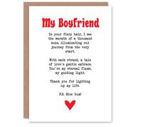 Artery8 Greeting Card Love Poem Ginger Boyfriend Romantic Funny For Him Man Valentine's Day Card