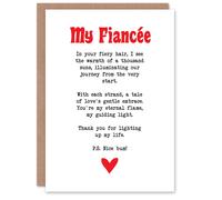 Artery8 Greeting Card Love Poem Ginger Fiancée Romantic Funny For Her Woman Valentine's Day Card