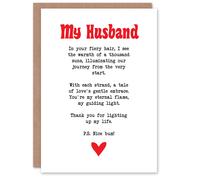 Artery8 Greeting Card Love Poem Ginger Husband Romantic Funny Anniversary in White Artery8 White