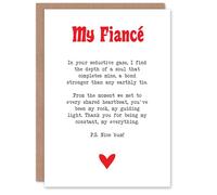 Artery8 Greeting Card Love Poem My Everything Fiancé Romantic Poetry For Him Man Valentine's Day Card