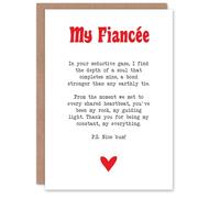 Artery8 Greeting Card Love Poem My Everything Fiancée Romantic Poetry For Her Woman Valentine's Day Card