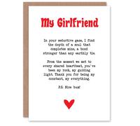 Artery8 Greeting Card Love Poem My Everything Girlfriend Romantic Sweet For Her Woman Valentine's Day Card