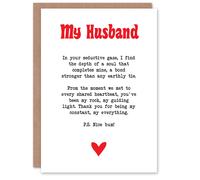Artery8 Greeting Card Love Poem My Everything Husband Romantic Poetry For Him Man Anniversary Card