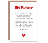 Artery8 Greeting Card Love Poem My Everything Partner Romantic Poetry Blank For Him Or Her Art Anniversary Card