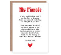 Artery8 Greeting Card Love Poem Role Play Game Nerd Fiancée Romantic For Her Woman Valentine's Day Card